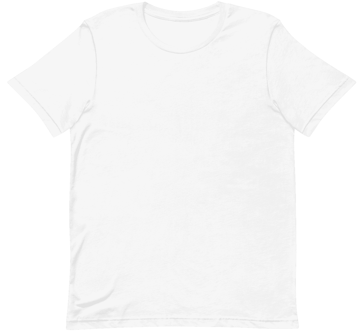 White custom printed t-shirt shown front on