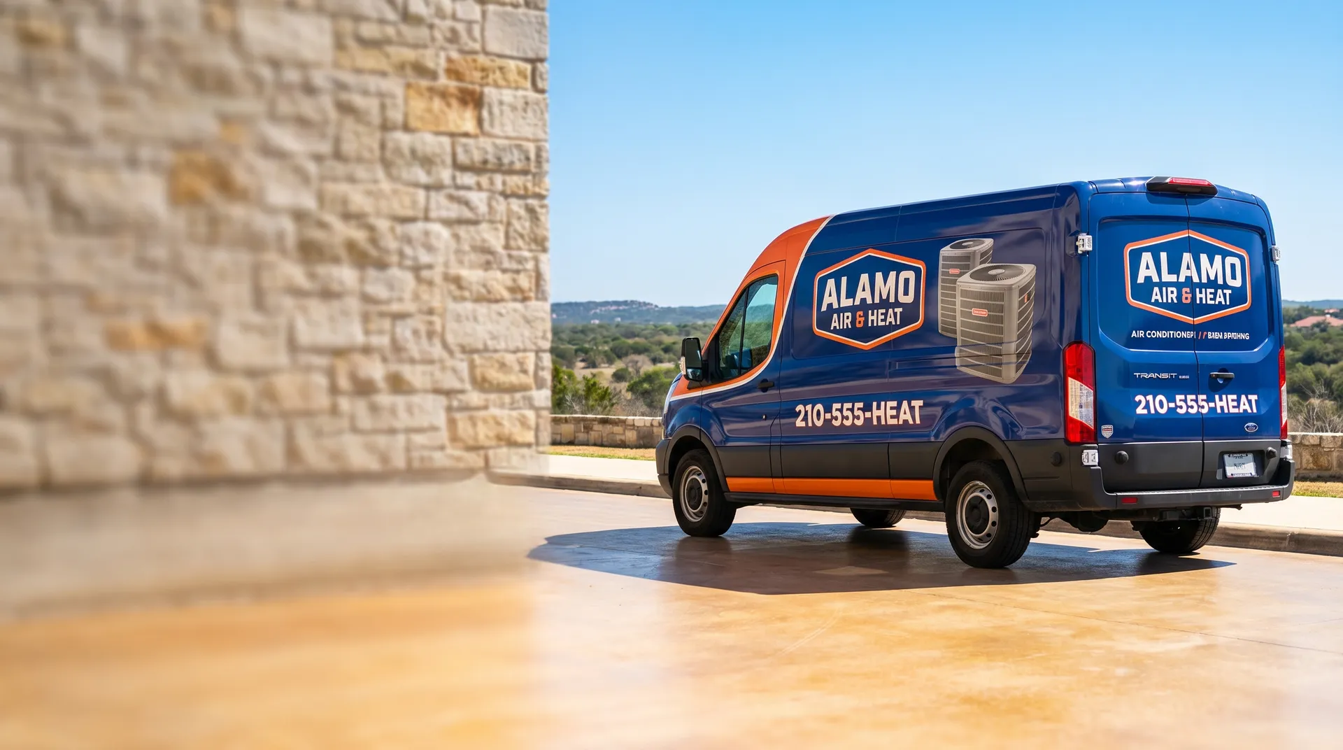 Branded commercial pickup truck wrap for a San Antonio business fleet