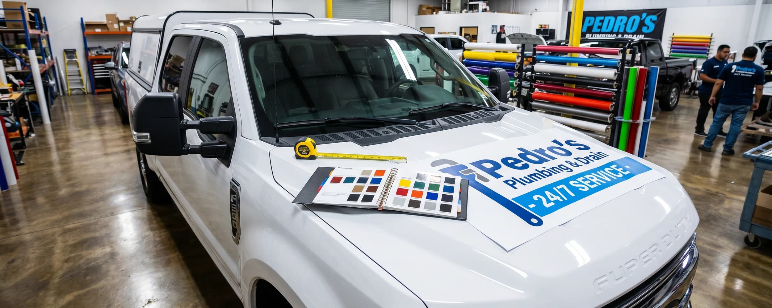 Vehicle wrap quote process in the San Antonio shop