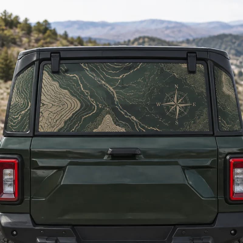 Custom See-Through Window Graphics for Jeep Wrangler Hardtops