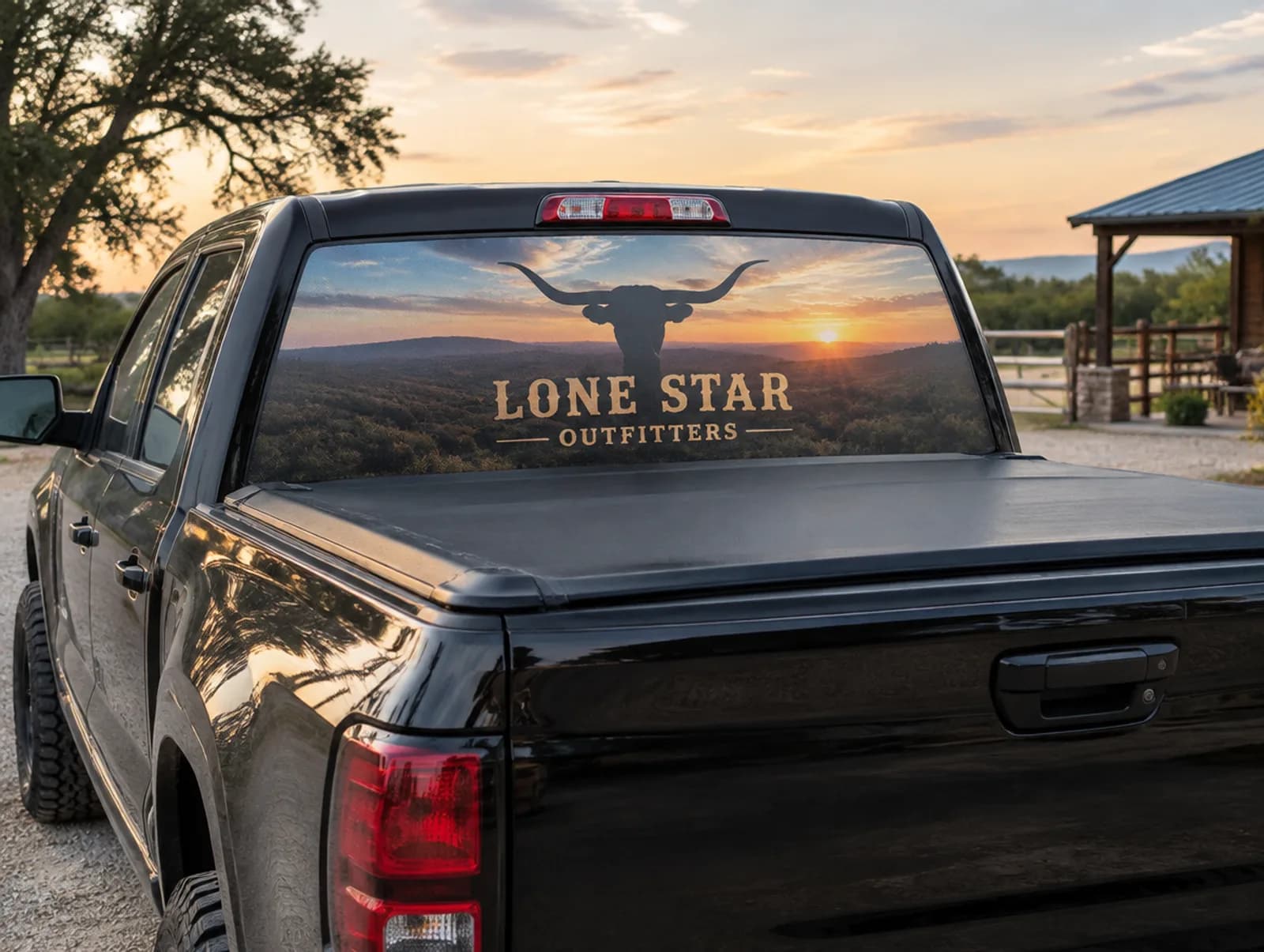 Truck Back Window Graphics, back view