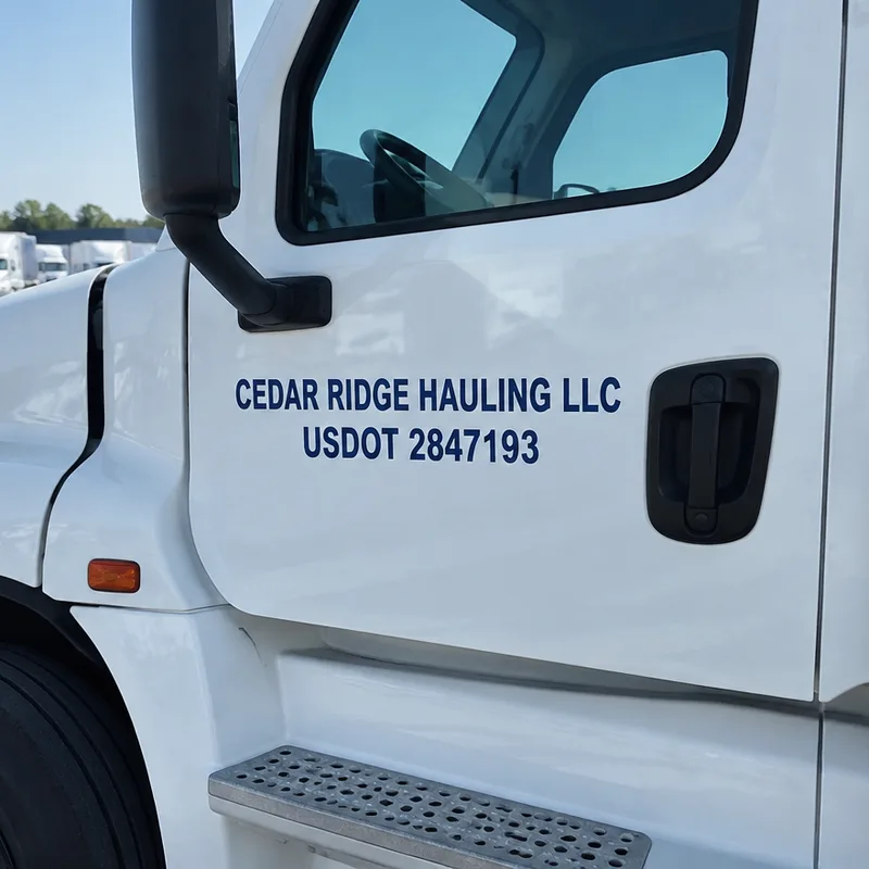 USDOT Number Decals for Trucks and Trailers